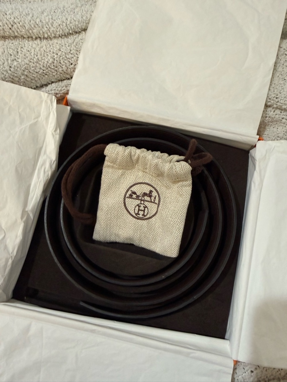 Hermes Belt Buckle & Reversible Leather Strap - 32 mm